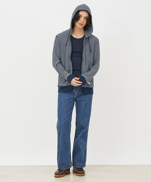 JEMORGAN(ジェーイーモーガン)の「【JEMORGAN LONG JOHNS/ジェーイーモーガンロングジョーンズ】軽量ボーダーワッフルジップパーカー JF604-12Sダブルジップ/ボーダー/パーカー【WEB限定】(パーカー・メンズ・ネイビー/オフホワイト/グレー・L/XL/M)」の17枚目の写真