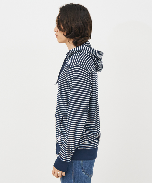 JEMORGAN(ジェーイーモーガン)の「【JEMORGAN LONG JOHNS/ジェーイーモーガンロングジョーンズ】軽量ボーダーワッフルジップパーカー JF604-12Sダブルジップ/ボーダー/パーカー【WEB限定】(パーカー・メンズ・ネイビー/オフホワイト/グレー・L/XL/M)」の15枚目の写真