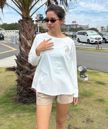 ROXY | PICNIC GINGHAM /ロキシー長袖ラッシュガード・サーフTシャツ・ウエストゴムボードショーツ・ブラトップ4点セット(水着)(水着)
