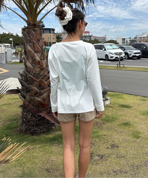 ROXY（ロキシー）の「PICNIC GINGHAM /ロキシー長袖ラッシュガード・サーフTシャツ・ウエストゴムボードショーツ・ブラトップ4点セット(水着)（水着・レディース・グリーン/ターコイズブルー/ブラック・SMALL/MEDIUM/LARGE）」の21枚目の写真