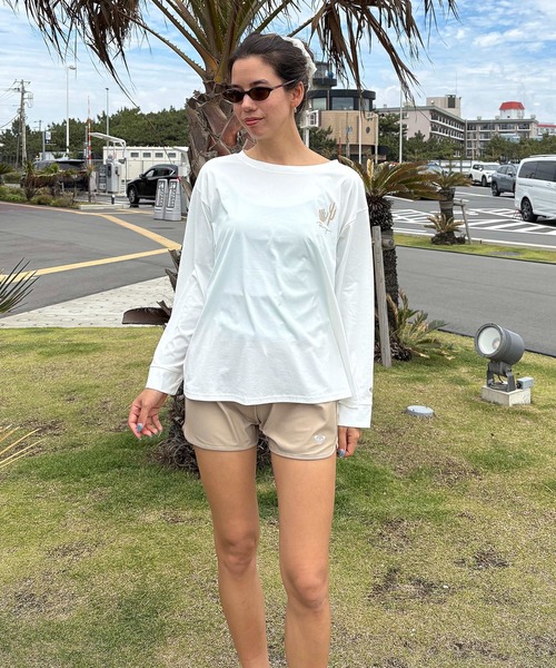 セール】PICNIC GINGHAM /ロキシー長袖ラッシュガード・サーフTシャツ