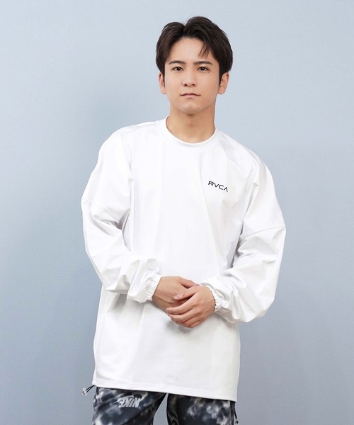 セール】RVCA/ルーカ 長袖ラッシュガード/水陸両用 裾ドローコード