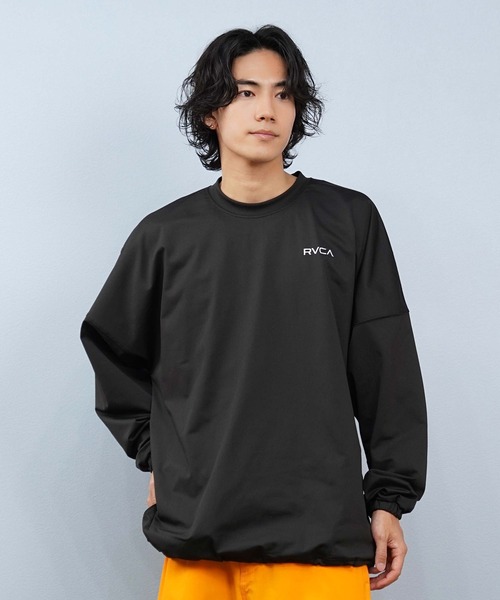 RVCA（ルーカ）の「RVCA/ルーカ 長袖ラッシュガード/水陸両用 裾ドローコード/ドロスト UVケア ロンＴ BF04A-P81（ラッシュガード・メンズ・ブラック/ホワイト・S/L/M）」の10枚目の写真