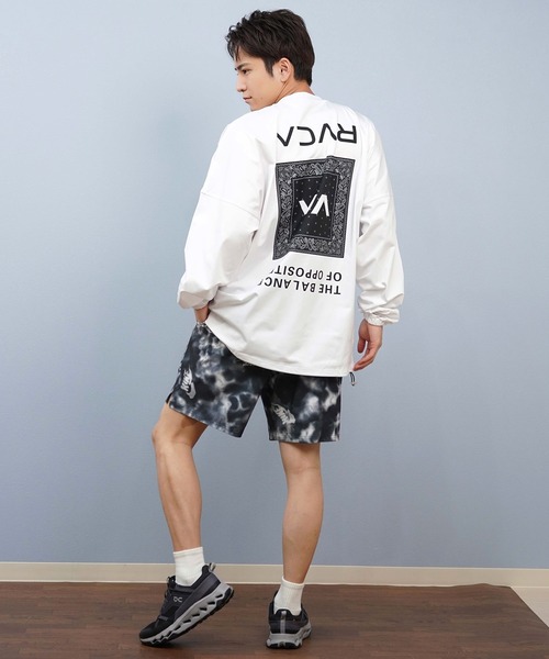 セール】RVCA/ルーカ 長袖ラッシュガード/水陸両用 裾ドローコード