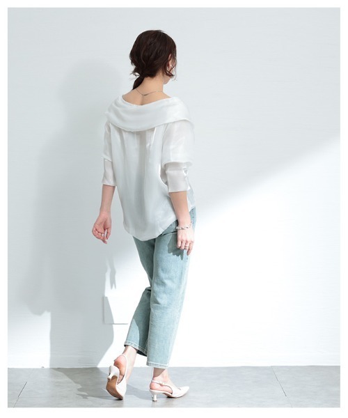 Sawa a la mode(サワアラモード)の「リボンタイ付きプルオーバーブラウス(シャツ/ブラウス・レディース・ホワイト・FREE)」の8枚目の写真