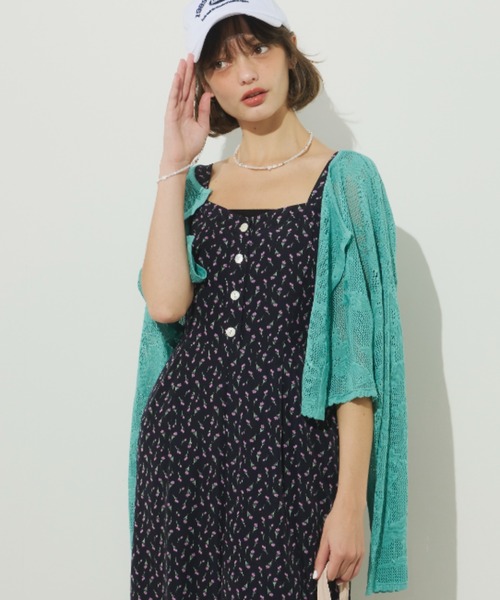 LIBERTY ヴィンテージ　3T 花柄サロペット　オーバーオール　古着 Dream garden サロペット オーバーオール ヒョウ柄ワイドデニム