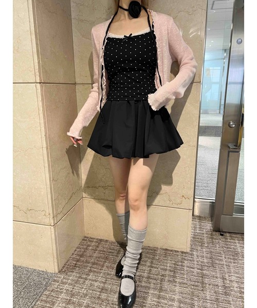 PHILLY（フィリー）の「【PHILLY】リボンポイントドットキャミソール（キャミソール・レディース・ホワイト/グレー/ブラック・FREE）」の10枚目の写真