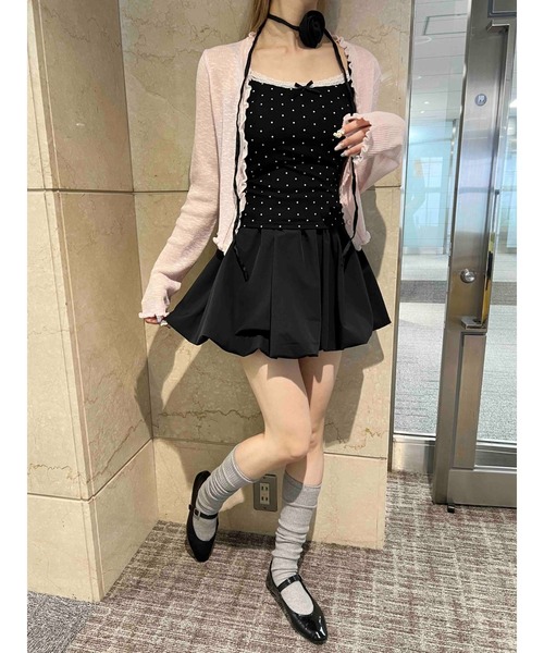 PHILLY（フィリー）の「【PHILLY】リボンポイントドットキャミソール（キャミソール・レディース・ホワイト/グレー/ブラック・FREE）」の11枚目の写真