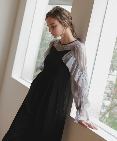 シアーフリルパンツドレス（パンツドレス）｜Dorry Doll（ドリードール