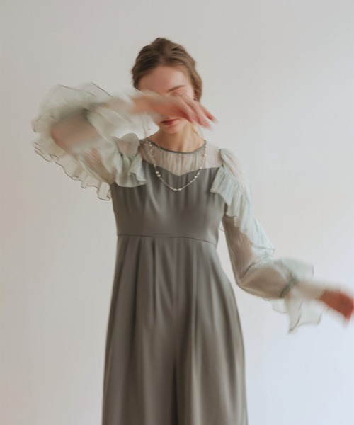 ★新品タグ付き★ドリードール　シアーフリルパンツドレス　結婚式　パーティー シアーフリルパンツドレス（パンツドレス）｜Dorry Doll（ドリードール