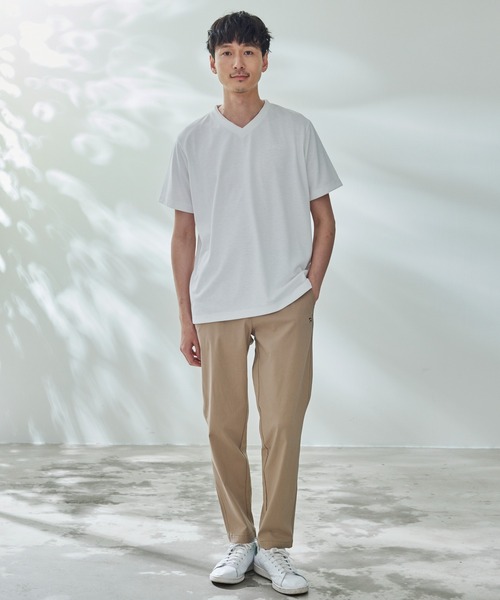 Arnold Palmer(アーノルドパーマー)の「リネンタッチ Vネック Tシャツ(Tシャツ/カットソー・メンズ・ホワイト/グレイッシュベージュ/ブラック・L/M/LL)」の14枚目の写真