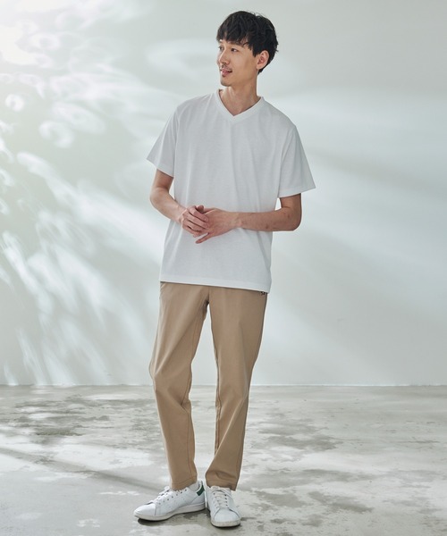 Arnold Palmer(アーノルドパーマー)の「リネンタッチ Vネック Tシャツ(Tシャツ/カットソー・メンズ・ホワイト/グレイッシュベージュ/ブラック・L/M/LL)」の22枚目の写真
