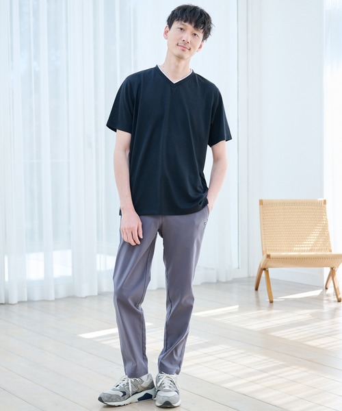 Arnold Palmer(アーノルドパーマー)の「リネンタッチ Vネック Tシャツ(Tシャツ/カットソー・メンズ・ホワイト/グレイッシュベージュ/ブラック・L/M/LL)」の19枚目の写真