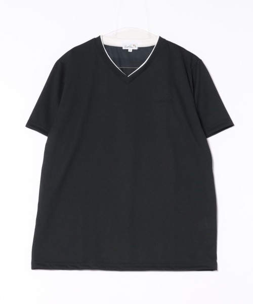 Arnold Palmer(アーノルドパーマー)の「リネンタッチ Vネック Tシャツ(Tシャツ/カットソー・メンズ・ホワイト/グレイッシュベージュ/ブラック・L/M/LL)」の5枚目の写真