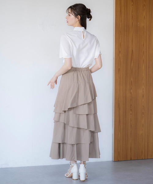 NOELA（ノエラ）の「ティアードフリルスカート（スカート・レディース・カーキ/オフホワイト/ベージュ・S/M）」の13枚目の写真