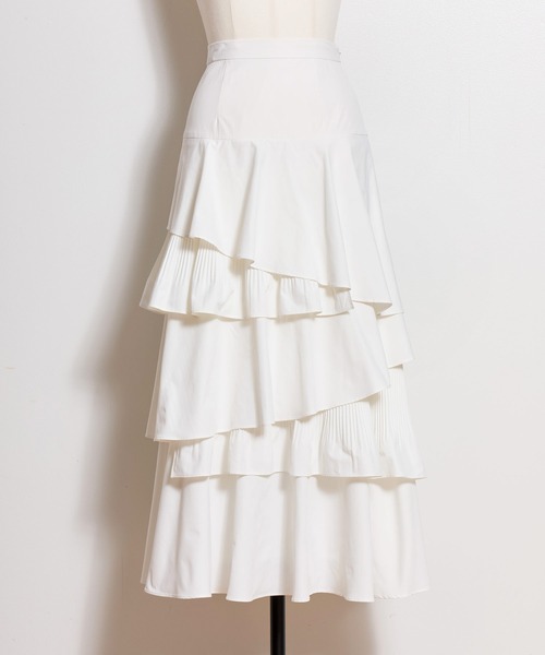 NOELA（ノエラ）の「ティアードフリルスカート（スカート・レディース・カーキ/オフホワイト/ベージュ・S/M）」の17枚目の写真