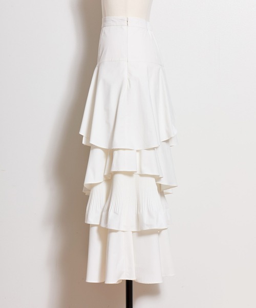 NOELA（ノエラ）の「ティアードフリルスカート（スカート・レディース・カーキ/オフホワイト/ベージュ・S/M）」の18枚目の写真