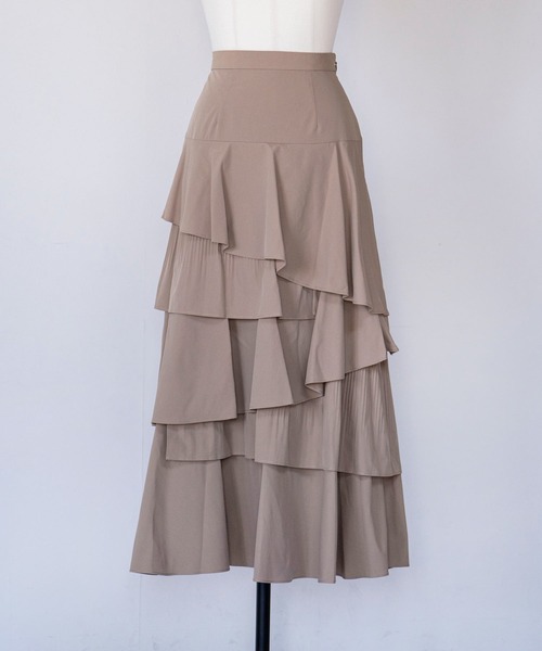 NOELA（ノエラ）の「ティアードフリルスカート（スカート・レディース・カーキ/オフホワイト/ベージュ・S/M）」の21枚目の写真