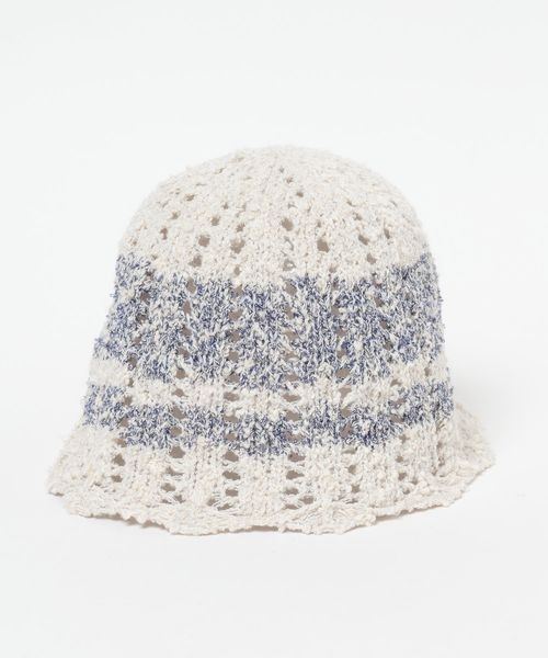 JEANASIS（ジーナシス）の「ガラアソートクロシェHAT/452725（ハット・レディース・グリーン系その他/ホワイト系その他/ブラック系その他・FREE）」の2枚目の写真