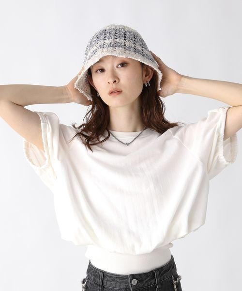 JEANASIS（ジーナシス）の「ガラアソートクロシェHAT/452725（ハット・レディース・グリーン系その他/ホワイト系その他/ブラック系その他・FREE）」の11枚目の写真