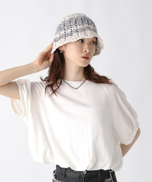 JEANASIS（ジーナシス）の「ガラアソートクロシェHAT/452725（ハット・レディース・グリーン系その他/ホワイト系その他/ブラック系その他・FREE）」の10枚目の写真