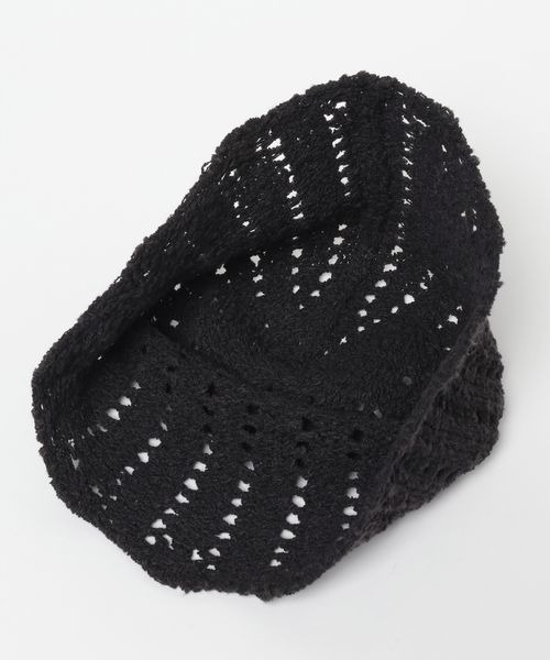 JEANASIS（ジーナシス）の「ガラアソートクロシェHAT/452725（ハット・レディース・グリーン系その他/ホワイト系その他/ブラック系その他・FREE）」の4枚目の写真