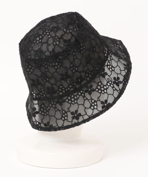 VIBGYOR（ヴィブジョー）の「pur chouchou/花柄 レース バケットハット P4269（ハット・レディース・ブラック/ホワイト・FREE）」の9枚目の写真
