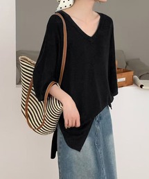 リラックスVネックニットトップス (SS)