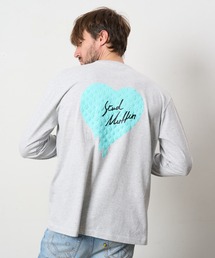 STUD MUFFIN（スタッドマフィン）の「STUD MUFFIN/スタッドマフィン/5.6ozコットン天竺 スターグラムハート＆シークイン LS Tシャツ（Tシャツ/カットソー）」