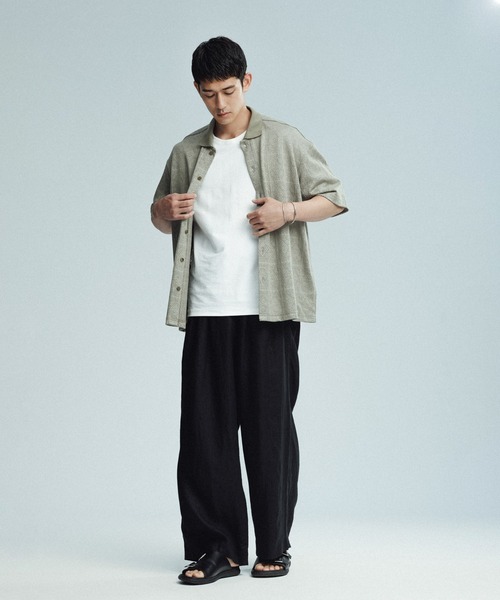 ADAM ET ROPE'（アダムエロペ）の「ワイド イージー リネンパンツ / セットアップ可能（その他パンツ・メンズ・ブラック/カーキ/ネイビー・M/L）」の16枚目の写真