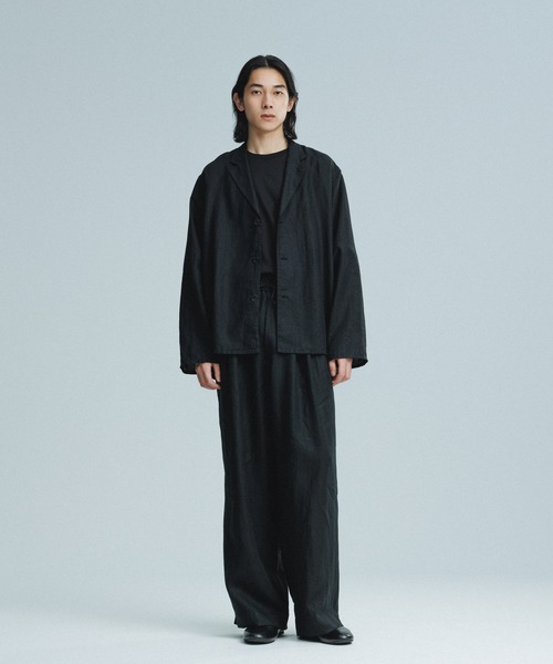 ADAM ET ROPE'（アダムエロペ）の「ワイド イージー リネンパンツ / セットアップ可能（その他パンツ・メンズ・ブラック/カーキ/ネイビー・M/L）」の18枚目の写真