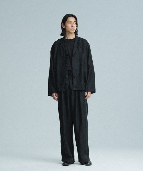 ADAM ET ROPE'（アダムエロペ）の「ワイド イージー リネンパンツ / セットアップ可能（その他パンツ・メンズ・ブラック/カーキ/ネイビー・M/L）」の17枚目の写真