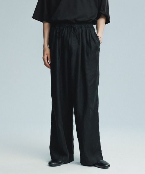 ADAM ET ROPE'（アダムエロペ）の「ワイド イージー リネンパンツ / セットアップ可能（その他パンツ・メンズ・ブラック/カーキ/ネイビー・M/L）」の22枚目の写真