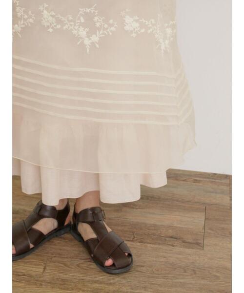 Samansa Mos2(サマンサ モスモス)の「オーガンジー刺繍スカート(スカート・レディース・ブラック/オフホワイト/キナリ・F)」の16枚目の写真