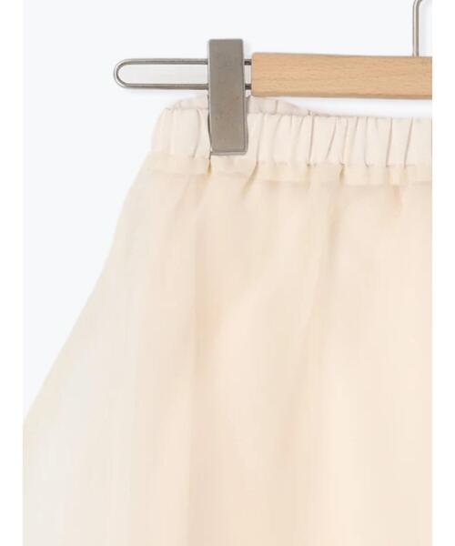 Samansa Mos2(サマンサ モスモス)の「オーガンジー刺繍スカート(スカート・レディース・ブラック/オフホワイト/キナリ・F)」の8枚目の写真