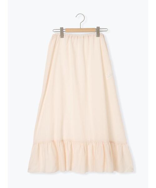 Samansa Mos2(サマンサ モスモス)の「オーガンジー刺繍スカート(スカート・レディース・ブラック/オフホワイト/キナリ・F)」の4枚目の写真