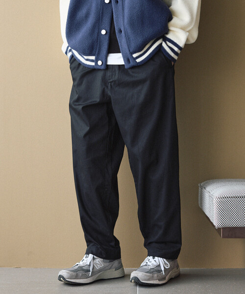Firsthand（ファーストハンド）の「Firsthand/ファーストハンド ワイドシルエット ドロストチノパンツ / テーパードシルエット イージーチノパンツ（チノパンツ・メンズ・チャコールグレー/ブラック/ネイビー・M/L）」の10枚目の写真