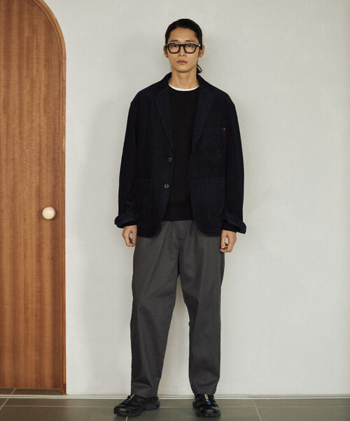 Firsthand(ファーストハンド)の「Firsthand/ファーストハンド ワイドシルエット ドロストチノパンツ / テーパードシルエット イージーチノパンツ(チノパンツ・メンズ・チャコールグレー/ブラック/ネイビー・M/L)」の13枚目の写真