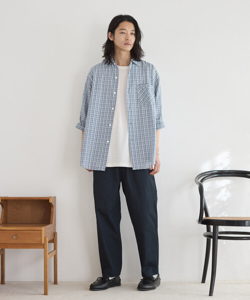 Firsthand(ファーストハンド)の「Firsthand/ファーストハンド ワイドシルエット ドロストチノパンツ / テーパードシルエット イージーチノパンツ(チノパンツ・メンズ・チャコールグレー/ブラック/ネイビー・M/L)」の18枚目の写真