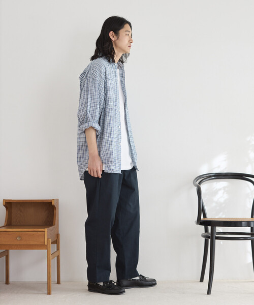 Firsthand(ファーストハンド)の「Firsthand/ファーストハンド ワイドシルエット ドロストチノパンツ / テーパードシルエット イージーチノパンツ(チノパンツ・メンズ・チャコールグレー/ブラック/ネイビー・M/L)」の20枚目の写真