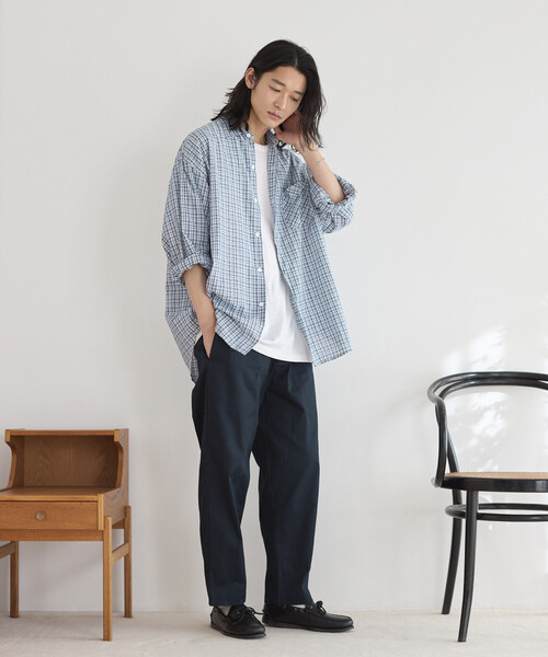 Firsthand(ファーストハンド)の「Firsthand/ファーストハンド ワイドシルエット ドロストチノパンツ / テーパードシルエット イージーチノパンツ(チノパンツ・メンズ・チャコールグレー/ブラック/ネイビー・M/L)」の22枚目の写真