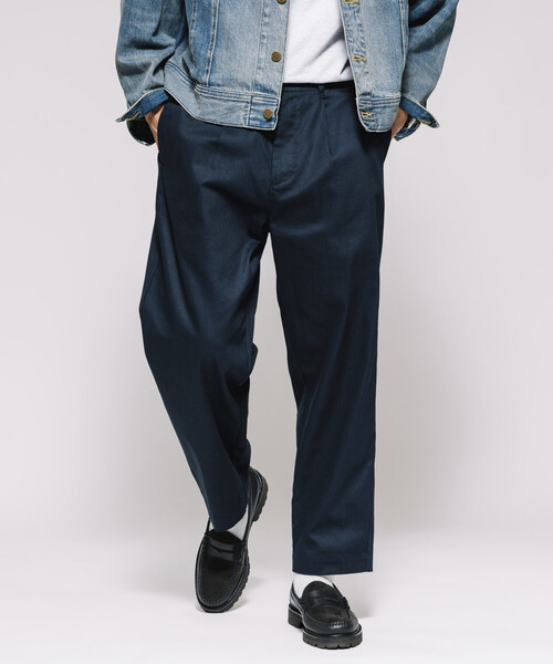 Firsthand(ファーストハンド)の「Firsthand/ファーストハンド ワイドシルエット ドロストチノパンツ / テーパードシルエット イージーチノパンツ(チノパンツ・メンズ・チャコールグレー/ブラック/ネイビー・M/L)」の18枚目の写真