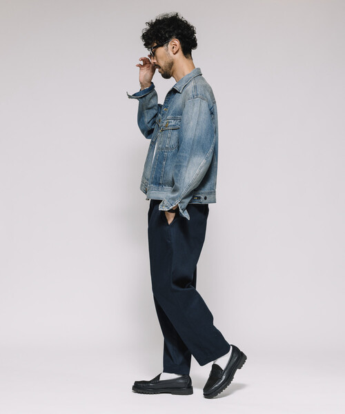 Firsthand(ファーストハンド)の「Firsthand/ファーストハンド ワイドシルエット ドロストチノパンツ / テーパードシルエット イージーチノパンツ(チノパンツ・メンズ・チャコールグレー/ブラック/ネイビー・M/L)」の22枚目の写真