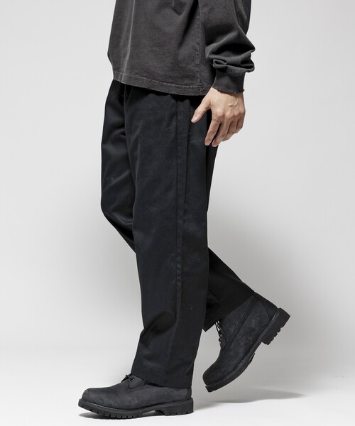 Firsthand(ファーストハンド)の「Firsthand/ファーストハンド ワイドシルエット ドロストチノパンツ / テーパードシルエット イージーチノパンツ(チノパンツ・メンズ・チャコールグレー/ブラック/ネイビー・M/L)」の8枚目の写真