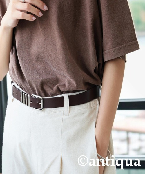 antiqua(アンティカ)の「本革ベルト(ベルト・レディース・ブラウン/ブラック・FREE)」の7枚目の写真