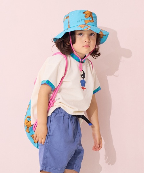 MARKEY'S(マーキーズ)の「【UVカット/水陸両用】総柄サファリハット(ハット・キッズ・ライトブルー/マルチ/ピンク/ベージュ・M/S/L)」の16枚目の写真