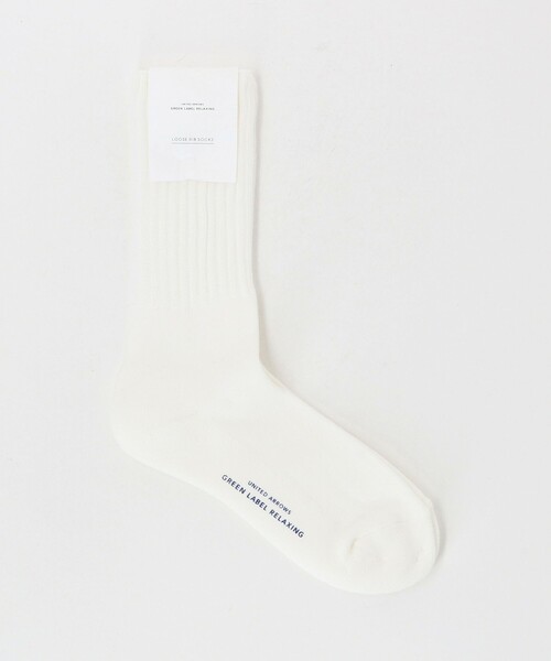 green label relaxing（グリーンレーベルリラクシング）の「GLR ルーズ ソックス（ソックス/靴下・メンズ・オレンジ/ブラック/ホワイト/ダークグレー/パープル/ケリーグリーン/ベージュ・FREE）」の2枚目の写真