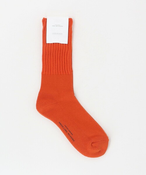 green label relaxing（グリーンレーベルリラクシング）の「GLR ルーズ ソックス（ソックス/靴下・メンズ・オレンジ/ブラック/ホワイト/ダークグレー/パープル/ケリーグリーン/ベージュ・FREE）」の7枚目の写真