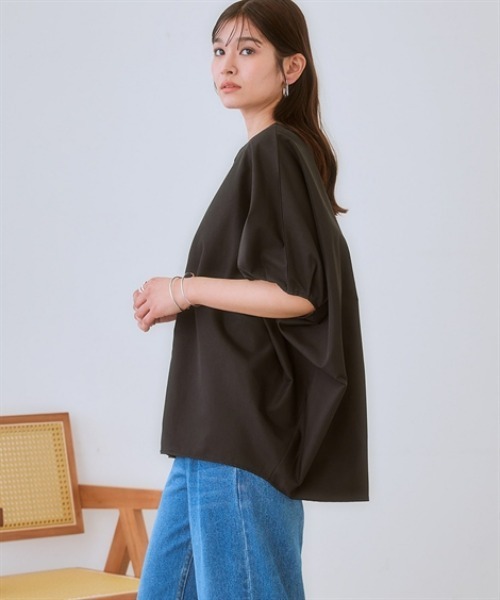 nissen(ニッセン)の「スキッパードルマンシャツ(イージーケア)(シャツ/ブラウス・レディース・グリーン/アイボリー/ブラック・S~M/L~LL)」の12枚目の写真