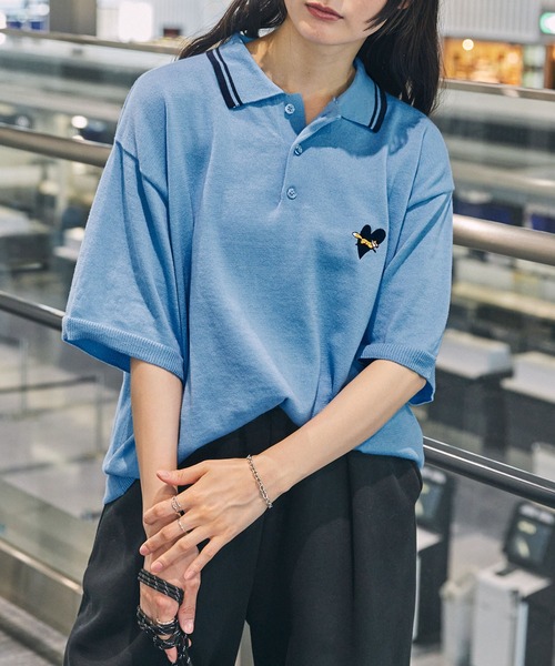 3040【希少デザイン】フェンディ リンガー＆ネックロゴ 鹿子 半袖 ポロシャツ 3040【希少デザイン】フェンディ リンガー＆ネックロゴ 鹿子